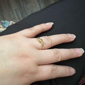 18k Real  Gold Knot Ring
